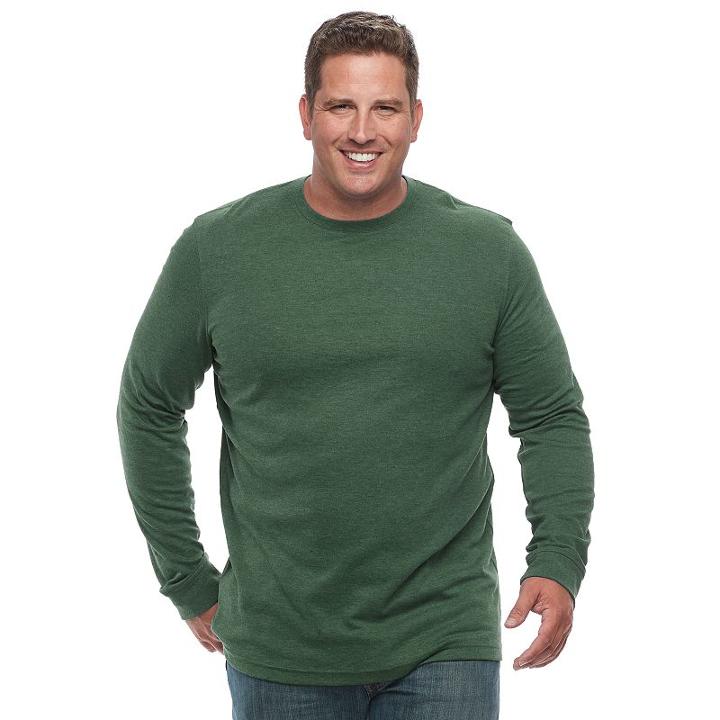 Big & Tall Croft & Barrow&reg; Classic-fit Stretch Performance Crewneck Tee, Men's, Size: 4xb, Dark Green