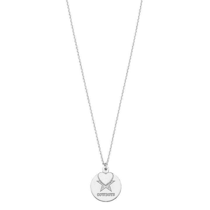 Sterling Silver Dallas Cowboys Pendant Necklace, Women's, Size: 18, Grey