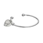 Fiora Stainless Steel Alabama Crimson Tide Charm Cuff Bracelet, Women's, Size: 7.5, Grey