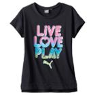Girls 7-16 Puma Live Love Play Tee, Girl's, Size: Medium, Black