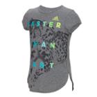 Girls 7-16 Adidas Short Sleeve All Star Tee, Size: Large, Dark Grey