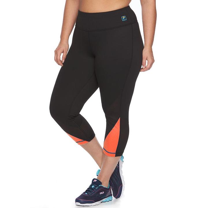 Plus Size Fila Sport&reg; Workout Crop Leggings, Women's, Size: 3xl, Brt Red
