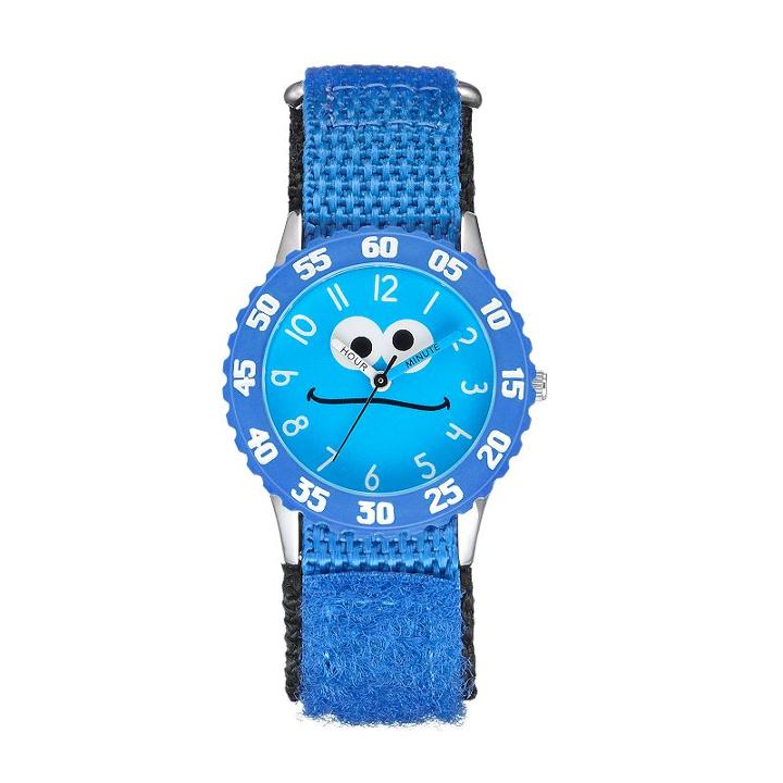 Sesame Street Cookie Monster Kids' Time Teacher Watch, Adult Unisex, Blue