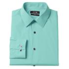 Men's Apt. 9&reg; Extra-slim Fit Solid Stretch Spread-collar Dress Shirt, Size: 17.5-32/33, Turquoise/blue (turq/aqua)