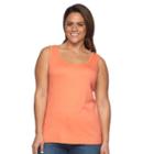 Plus Size Sonoma Goods For Life&trade; Layering Tank, Women's, Size: 1xl, Lt Orange