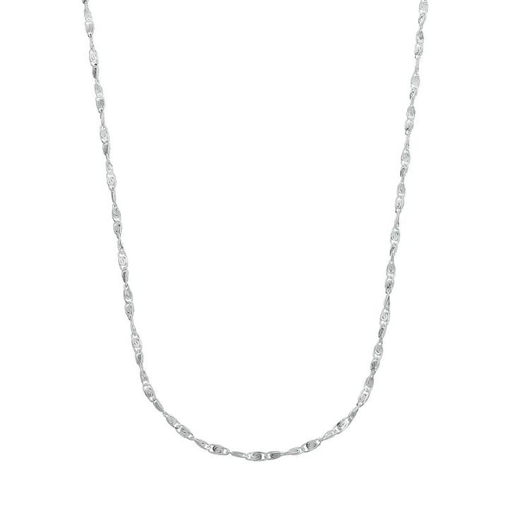 Pure 100 Twist Chain Necklace, Women's, Size: 24, Grey