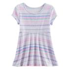 Girls 7-16 & Plus Size So&reg; Patterned Swing Legging Tee, Size: 18 1/2, Light Grey