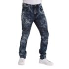 Men's True Luck Kimball Biker Slim-fit Jeans, Size: 32x32, Dark Blue