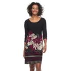 Women's Dana Buchman Scoopneck Shift Dress, Size: Large, Multicolor