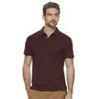 Men's Marc Anthony Luxury+ Solid Slim-fit Modal Polo, Size: Large, Dark Red