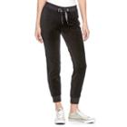 Women's Juicy Couture Solid Velour Joggers, Size: Large, Black