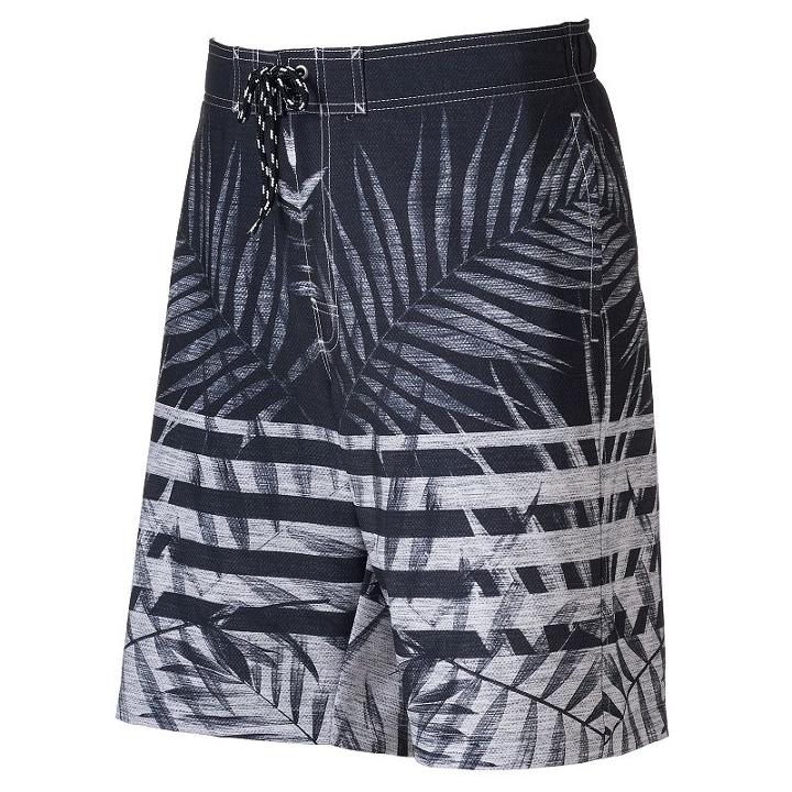 Men's Sonoma Goods For Life&trade; Plaid Stretch Swim Trunks, Size: Medium, Oxford