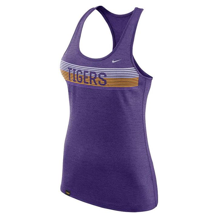 Women's Nike Lsu Tigers Dri-fit Touch Tank Top, Size: Xl, Purple