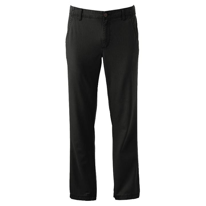 Men's Urban Pipeline&reg; Relaxed Straight Twill Pants, Size: 34x30, Black