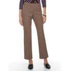 Women's Dana Buchman Curvy Straight-leg Pants, Size: 14, Med Brown
