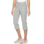Women's Gloria Vanderbilt Avery Straight-leg Capris, Size: 8, Silver