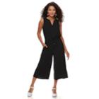 Petite Apt. 9&reg; Sleeveless Crop Jumpsuit, Women's, Size: S Petite, Black