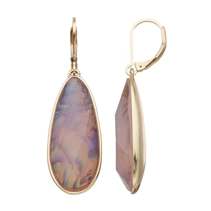Dana Buchman Simulated Stone Teardrop Earrings, Women's, Med Pink