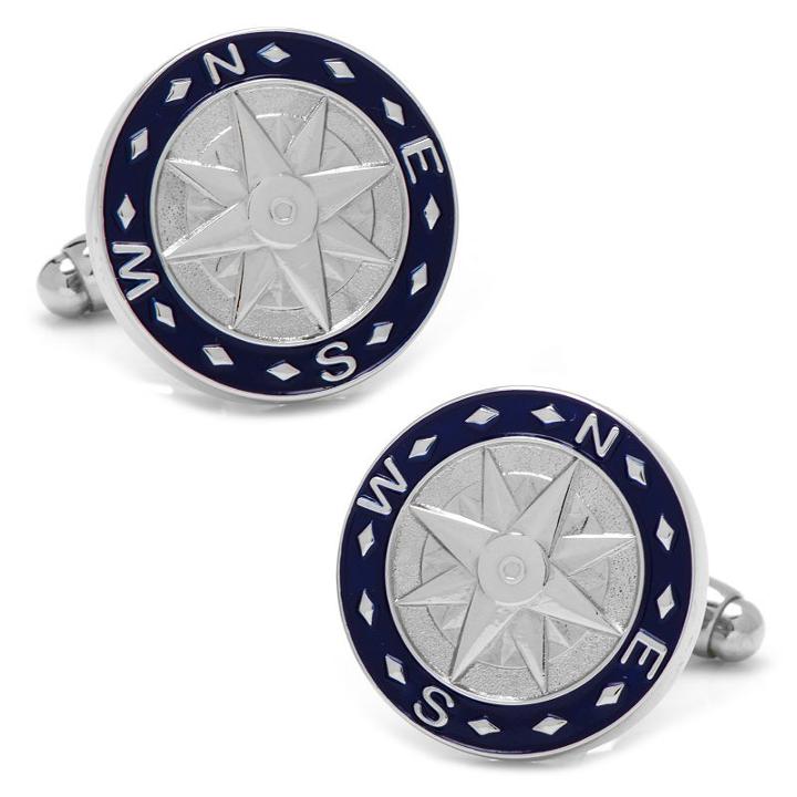 Compass Cuff Links, Men's, Blue