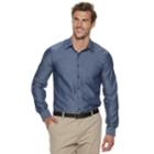 Men's Van Heusen Never Tuck Slim-fit Button-down Shirt, Size: L Tall, Blue