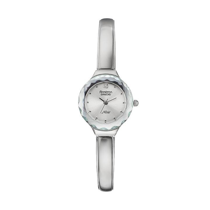 Armitron Now Women's Diamond Half-bangle Watch - 75/5198svsv, Silver
