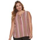 Plus Size Dana Buchman Crepe Sleeveless Blouse, Women's, Size: 2xl, Red