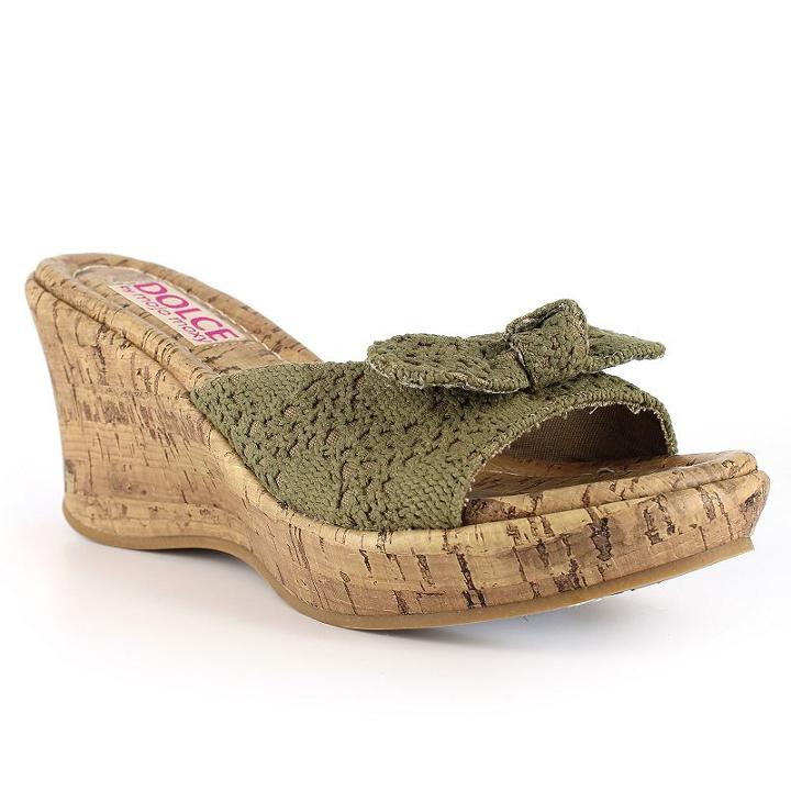 Dolce By Mojo Moxy Piper Women's Crochet Wedge Sandals, Size: Medium (10), Lt Beige