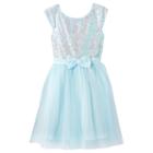Girls 7-16 Pinky Los Angeles Sequined Dress, Girl's, Size: 12, Blue Other