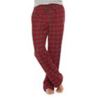 Men's Croft & Barrow&reg; Flannel Lounge Pants, Size: Large, Dark Red