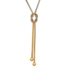 Gia Bella Two Tone 14k Gold Over Silver Mesh Knot Necklace, Women's, Size: 18