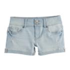 Girls 7-16 & Plus Size Mudd&reg; Denim Shortie Shorts, Size: 16 1/2, Blue