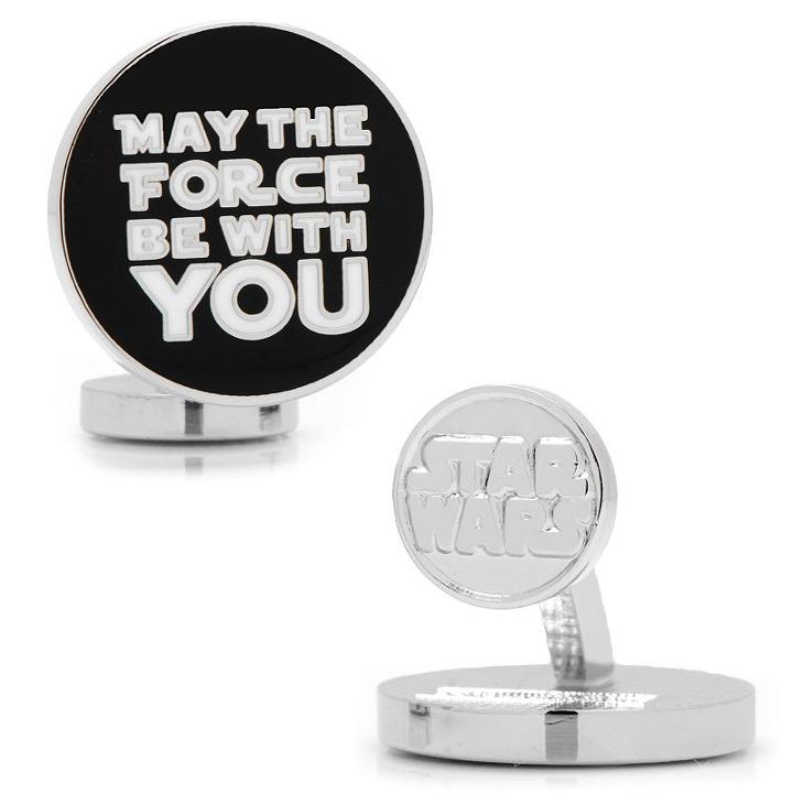 Star Wars May The Force Be With You Cuff Links, Men's, Black