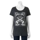 Juniors' Awake Rock & Roll Guitars Graphic Tee, Girl's, Size: Xl, Black