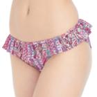 Mix And Match Striped Ruffle Hipster Bikini Bottoms, Teens, Size: Xs, Med Orange