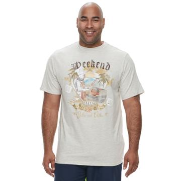 Big & Tall Cotton Links Graphic Tee, Men's, Size: 4xb, Dark Grey