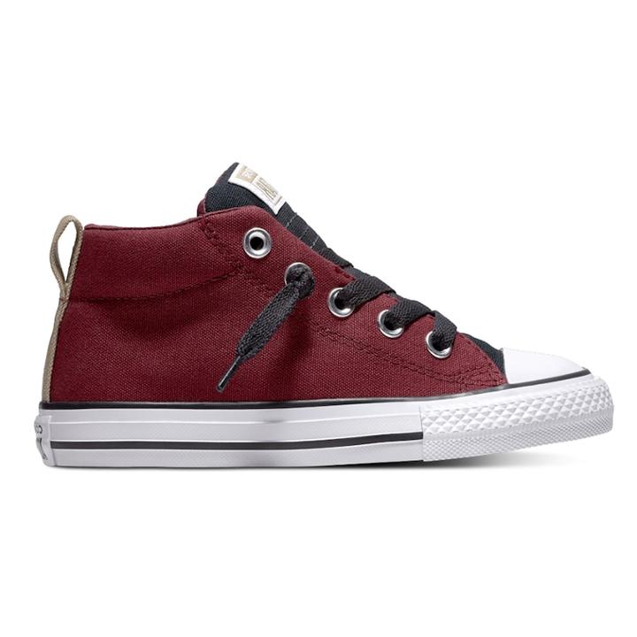 Boys' Converse Chuck Taylor All Star Street Slip Mid Sneakers, Size: 4, Med Red