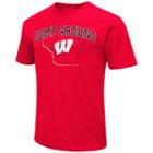 Men's Campus Heritage Wisconsin Badgers State Tee, Size: Large, Red Overfl