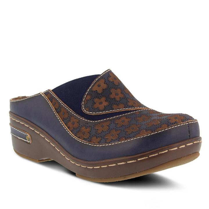L'artiste By Spring Step Ehiche Women's Clogs, Size: 41, Blue (navy)