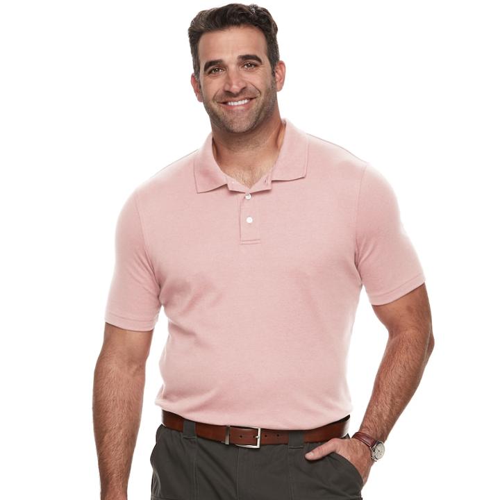 Big & Tall Croft & Barrow&reg; Classic-fit Easy-care Interlock Polo, Men's, Size: 4xl Tall, Brt Pink