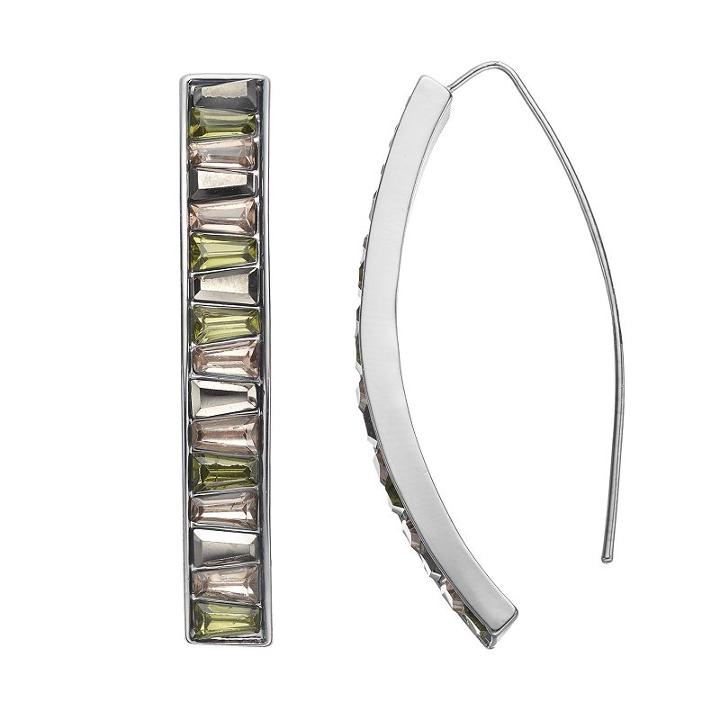 Simply Vera Vera Wang Baguette Threader Earrings, Women's, Multicolor