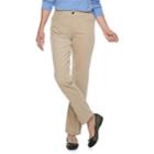 Women's Croft & Barrow&reg; Comfort Waist Straight-leg Corduroy Pants, Size: 4, Med Beige