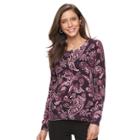 Women's Croft & Barrow&reg; Button-down Cardigan, Size: Large, Drk Purple