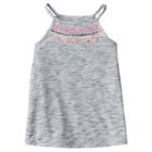 Girls 4-12 Sonoma Goods For Life&trade; Embellished Fringe Space-dyed Tank Top, Girl's, Size: 6x, Blue