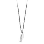 Lc Lauren Conrad Braided Leaf Pendant Necklace, Women's, Grey