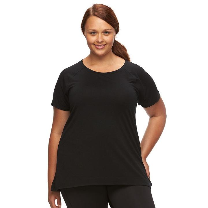 Plus Size Tek Gear&reg; On-the-go Easy Tee, Women's, Size: 2xl, Black