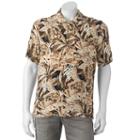 Men's Caribbean Joe Casual Tropical Button-down Shirt, Size: Xxl, Black