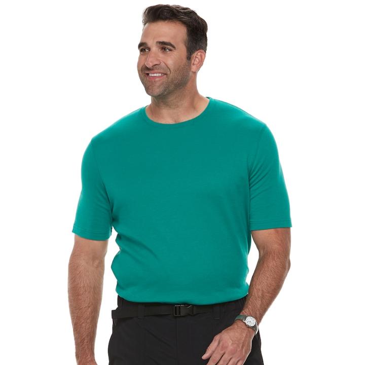 Big & Tall Croft & Barrow&reg; Classic-fit Easy-care Crewneck Tee, Men's, Size: 3xl Tall, Green