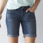 Women's Sonoma Goods For Life&trade; Cuffed Bermuda Jean Shorts, Size: 2, Med Blue