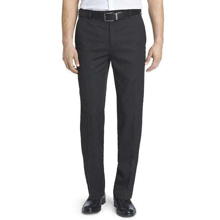 Van Heusen Ultimate Traveler Melange Straight Fit Flat Front Dress Pants, Men's, Size: 38x32, Grey