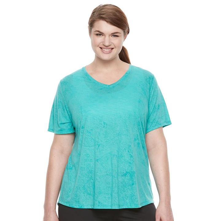 Plus Size Tek Gear&reg; Burnout Tee, Women's, Size: 2xl, Med Green